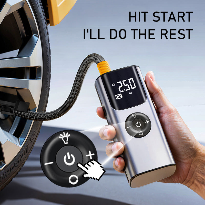 Portable Tire Inflator – 80W Wireless Air Pump