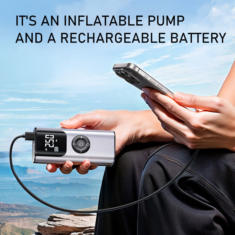 Portable Tire Inflator – 80W Wireless Air Pump