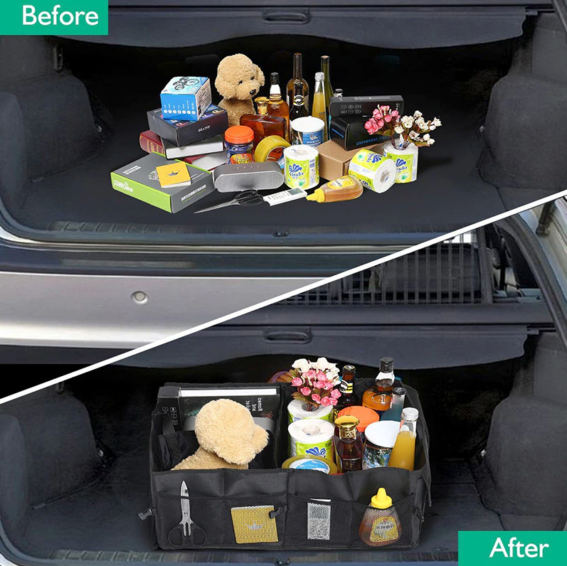 Foldable Trunk Cargo Organizer – 40L Heavy-Duty