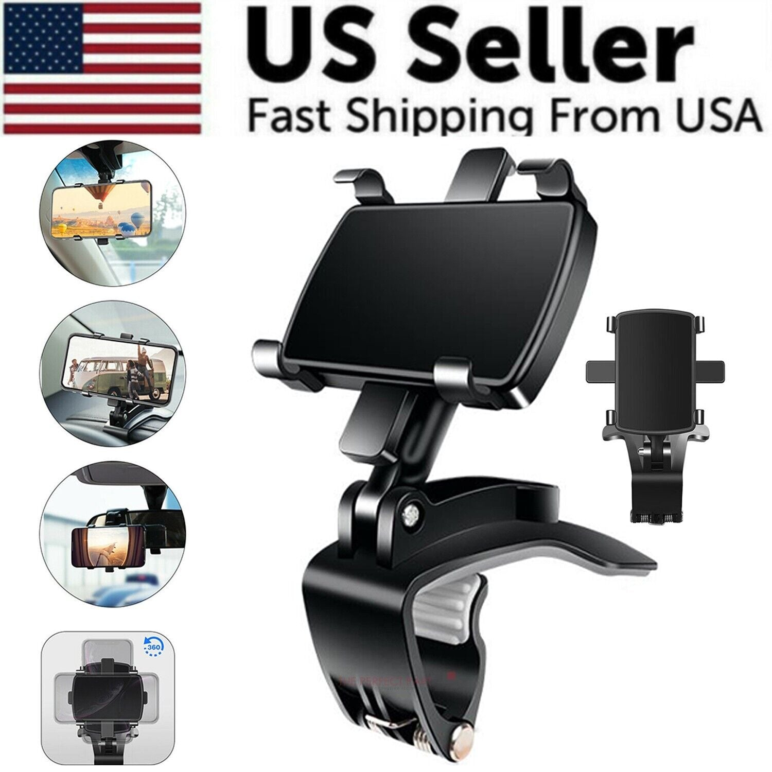 Universal Car Phone Mount – Dashboard Clamp Holder