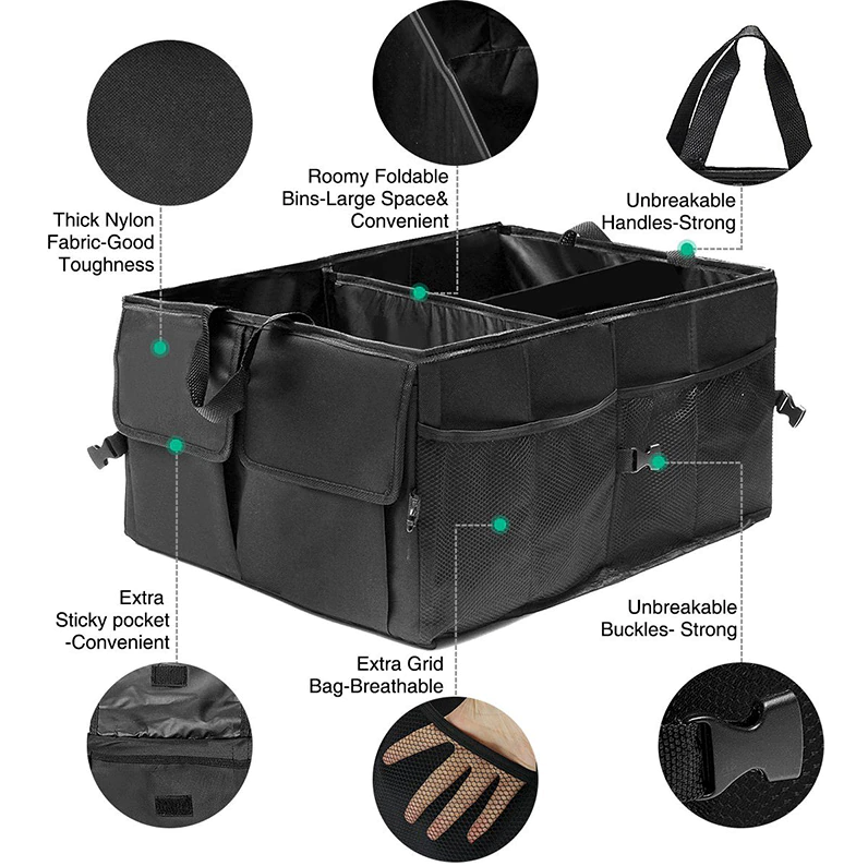 Foldable Trunk Cargo Organizer – 40L Heavy-Duty