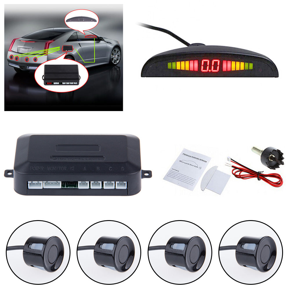 LED Parking Sensor System – 4 Ultrasonic Sensors